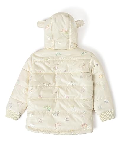 Image of Mi Arcus Purple Baby Puffer Jacket with Stand Collar for Girls Kids Infants Toddlers