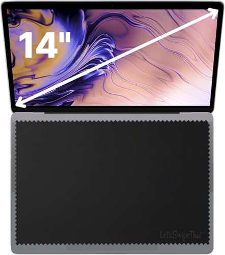LetsSwipeThat® Tastaturschutz MacBook Pro M4 Zubehör - 3 Mikrofasertücher für 14 Zoll MacBook - Zubehör Must-Have für Streifenfreie Reinigung
