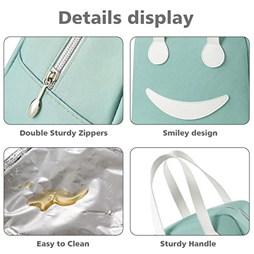Zhong Hua Insulated Lunch Bags For Women, Reusable Lunch Tote Box Leakproof Cooler Bag Lunchbag For Office Work Picnic Beach Workout, Green #TOP5