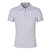 Produktbild Short-Sleeved Shirt Lapel Polo 40 fine Mercerized Cotton Lycra Pique Summer Clothes Unisex DIY Logo,Gray,XXXL