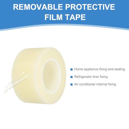 Image of PATIKIL Removable Protective Film Tape, 2.8 Inch x 656 ft PE Surface Protective Scratch Film Tape Roll for Furniture Electrical Appliances Plastic Hardware Medium Stickiness, Clear