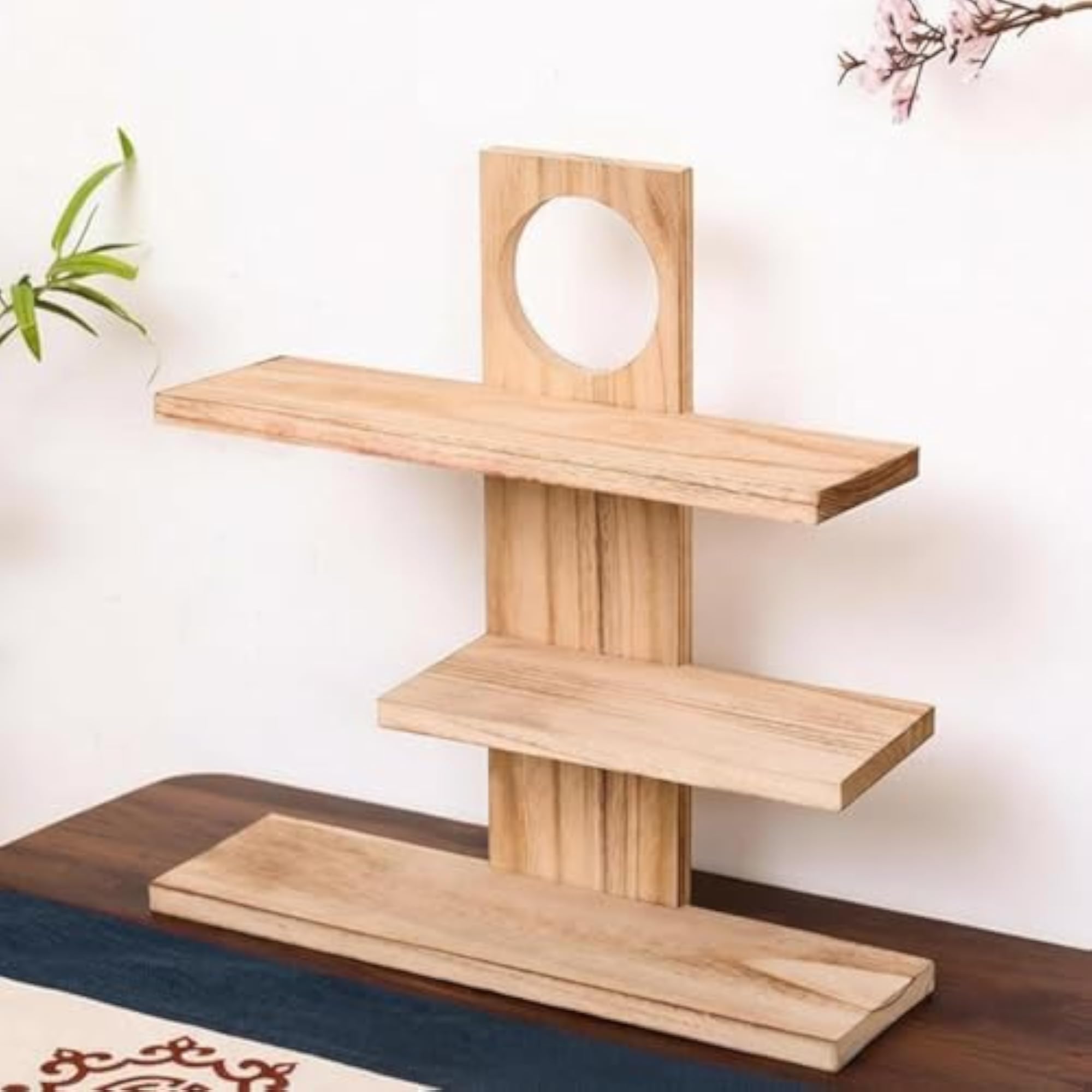 Desktop Display Shelf Rustic Elegant for Small Plants
