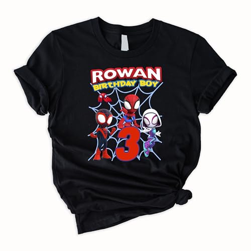 Spider Birthday Shirt, Personalized Spider Birthday Shirt, Customized Spider Shirt, Family matching shirts, Toddler birthday shirt, Family matching birthday shirt,3