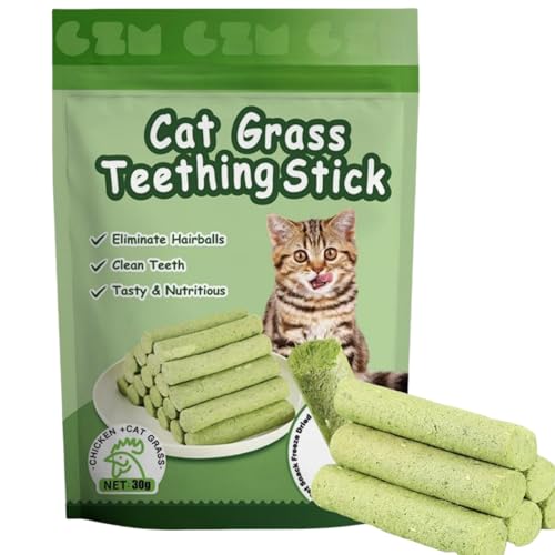 6Pcs Cat Grass Teething Stick Cat Grass Sticks C/at Chew Sticks C/at Dental Stic/k Natural Ca/t Gra/ss Stick/s Molar Rod Ca/t Teeth Cleaning G/rass Stic/k Catnip Toys Teething Toy
