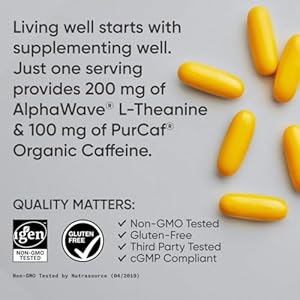 Sports Research L-Theanine Supplement with Caffeine & Coconut MCT Oil - Focused Energy, Alertness & Relaxation Without Drowsiness - 200mg L Theanine, 100mg Organic Caffeine - 60 Liquid Softgels Sports Research L Theanine Supplement with Caffeine Coconut MCT Oil Focused Energy Alertness Relaxation Without Drowsiness 200mg L Theanine 100mg Organic Caffeine 60 Liquid Softgels