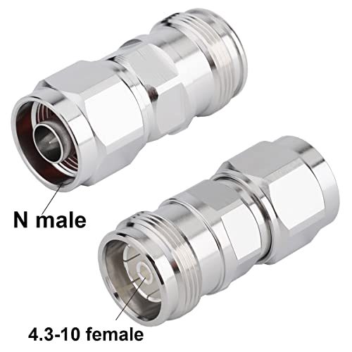 Adaptador Conector Mini DIN 4.3/10 Hembra a N Macho Pack 2 miniatura 2