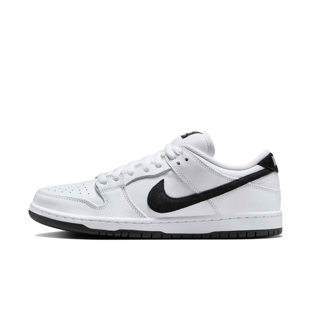 SB Dunk Low Pro Skate Shoes (White/White/Black/Black)