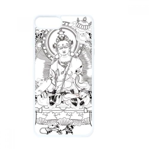 Coque iPhone 8 motif bouddhisme Guanyin blanc coque fine anti-rayure iPhone 7