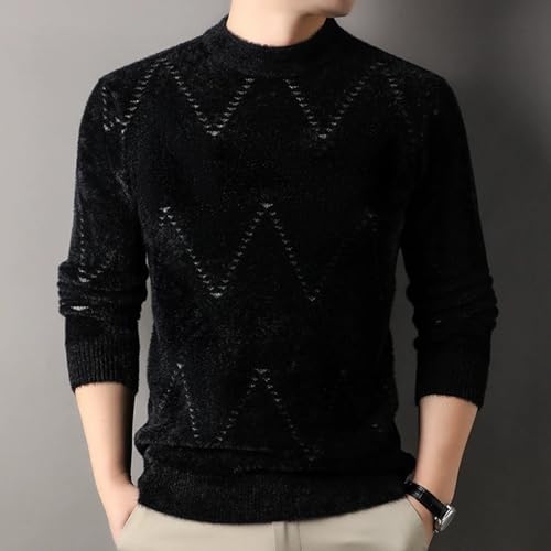 Jersey de punto con cuello alto y forro polar Jacquard de invierno 2