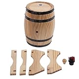 qyebavge botti di invecchiamento in pino premium, botte di whisky in legno, botte di vino, botti di vinificazione per bourbon, cocktail, rum, tequila(5 litre)