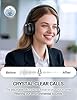 COSMUSIS Wireless Headset with Mic for Work, Bluetooth 5.3 Headsets with Microphone and Detachable Earpads, 50H Playtime with Charging Base, Noise Cancelling Headphones for Work with Mic Mute