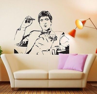 Tony Montana Scarface Movie Wall Decal Sticker Room Decor Vinyl Poster Wall Art
