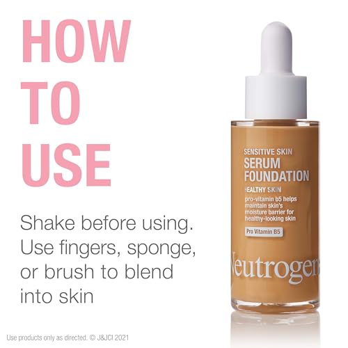 Neutrogena Sensitive Skin Serum Foundation, Medium/Deep 01, 1 oz - image 8