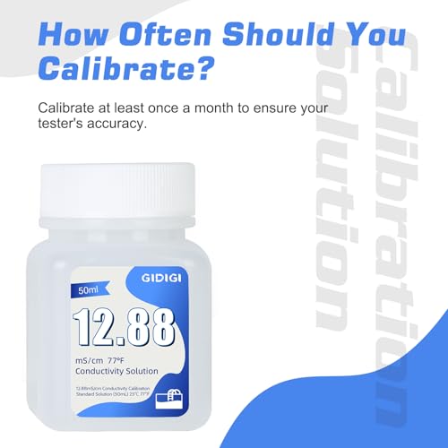 Image of EC Calibration Solution 4 * 50ml 12.88mS /cm for TDS EC Salt Meters | TDS Calibration Solution Kits, High-Precision Calibration, For TDS Meter, EC Meter and Salinity Meters
