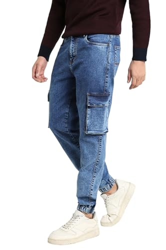 Dennis Lingo Herren Mid Rise Jogger Jeans, Indigo, 46