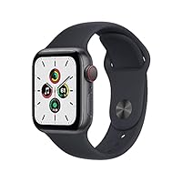 Apple Watch SE (GPS + Cellular, 40mm) – Space Grey Aluminium Case with Midnight Sport Band – Regular