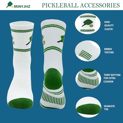 Pickleball Socks for Men Women, Performance Athletic Mid Calf Sock, Gifts for Pickleball Lovers One Size 7-132