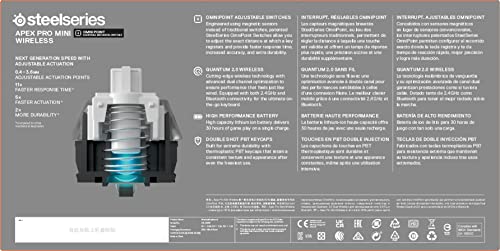 Apex Pro Mini Wireless HyperMagnetic Tastiera da gaming - La più veloce al mondo - Fattore di forma 60% - RGB - Copritasti in PBT - BT - 2.4GHz - USB-C - Layout Americano (QWERTY) - Tastiera gaming - Immagine 9