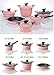 Neoflam EELA Cast aluminum 6 pcs Chef's Stockpot & Wok & Multigrill Premium Set with Lid (Romantic Pink))