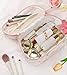 Large Travel Quilted Makeup Bag，Cute Bow Cotton cosmetic bag, Fashionable aesthetic makeup bag,Coquette Aesthetic Floral Travel Toiletry Bag for Women and Girls