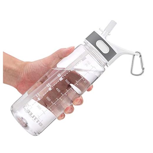 BOTTLED JOY vattenflaska med sugrör och tidsmarkering, sportvattenflaska läckagesäker BPA-fri Tritan diskmaskinsäker hållbar återanvändbar 800 ml motiverande dricksvattenflaska för utomhus genomskinlig 3.0inch*3.0inch*9.8inch