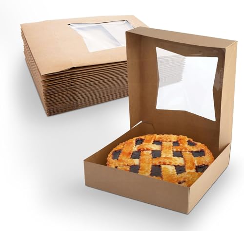 MT Products Kraft Pie Boxes 10" x 10" x 2.5"