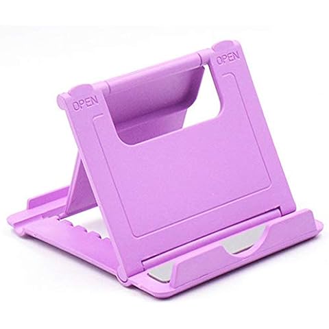 NXACETN Foldable Cell Phone Holder Mount Universal Adjustable Multi Angle Tablet Desktop Stand Random Color Cover