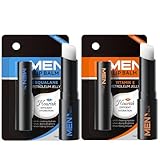 2PCS Lip Balm Set, Men Lip Balm for Dry Chapped Cracked Lips Treatment, Moisturizing Soothing Hydrating Lip Repair Moisturizer Set, Make up Gift for Men