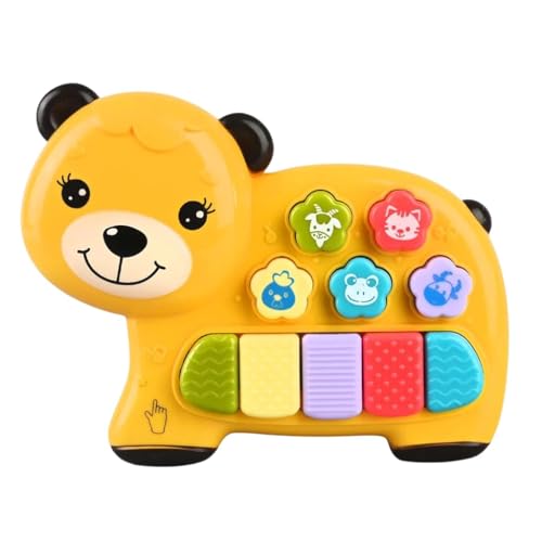 Image of Amitasha Musical Piano for Babies - Animal Voice Sound Toy Piano with Colorful Keys, Animal Shape Activity Toy for Kids with Light & Sound, Early Learning Toy for Toddlers (Random Color)