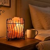 Curved Wire Basket Plug-in Salt Lamp