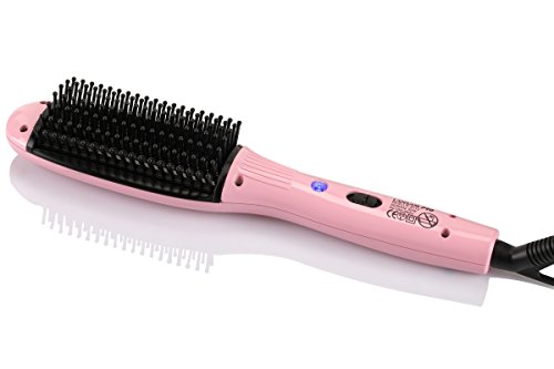 Electric Hair Brush For Women By NewPollar - #1 Best Recommended Electrical Hair Comb, Hot Air Straightener & Auto Head Massager –Professional, Salon-Like Styling Results – Sleek, Pink Design