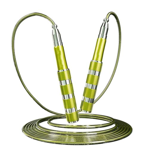 SYJYM - SYJYM Corde à sauter lestée réglable Roulements pour entraînement rapide Corde à sauter Poignée en alliage d'aluminium Poignée antidérapante déroulante