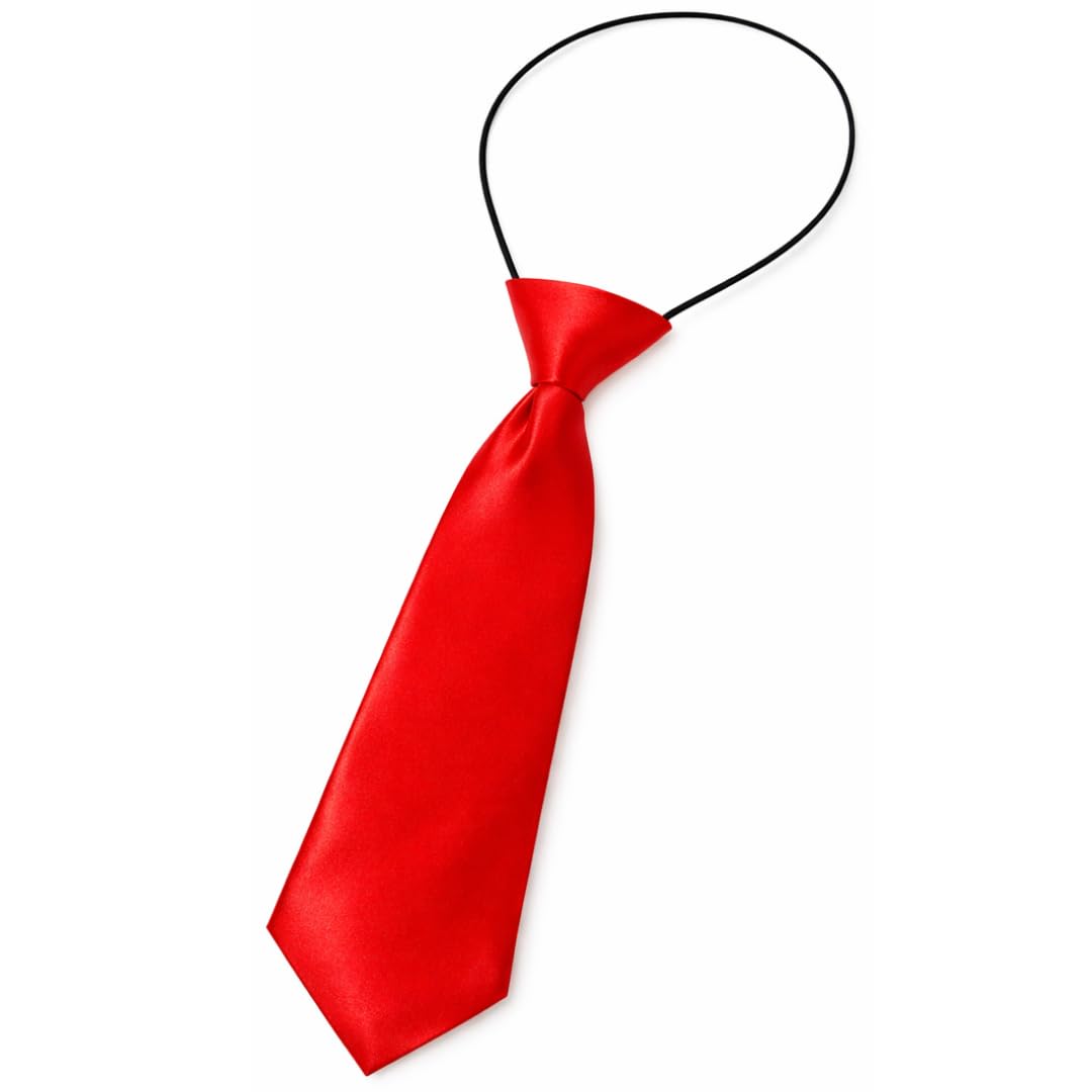 WS UK Kids Pre-Tied Necktie With Loop [Red]