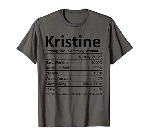 KRISTINE Nutrition Personalized Name Funny Christmas Gift T-Shirt