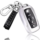 アルファード30系後期 専用 アルファード ヴェルファイア30系 40系 後期 前期 トヨタ スマート キーケース キーホルダー キーカバー ビジネス 専用 防塵 耐衝撃 レザー 窓あり マーク見える 新型改良 6ボタン (シルバーtpu-1)