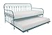 Novogratz Bright Pop Metal Daybed with Roll Out Trundle - Chic, Stylish, Space-Saving Design - Includes Sturdy Steel Slats
