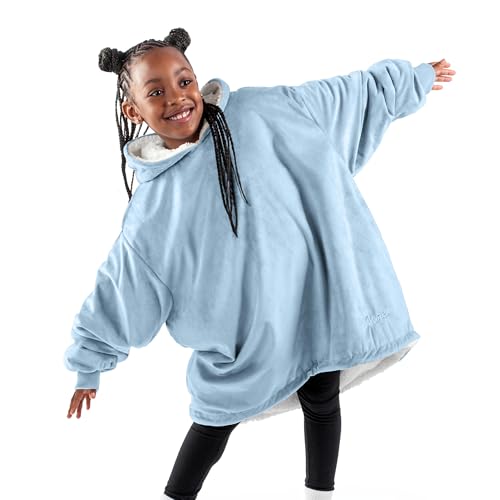 Image of Bare Home Wearable Blanket Hoodie - Soft Plush Sherpa - Warm and Cozy - Oversized Wearable Blanket