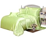 Roch Linen Luxuriöse Seidensatin-Steppdecke – Box genäht – 300 g/m² flauschige...