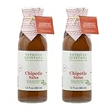 Patricia Quintana Chipotle Salsa- Authentic Artisanal Mexican Ingredients - Perfect topping to your tacos, burritos, enchiladas or other favorite food (12 oz, 2 Bottles)