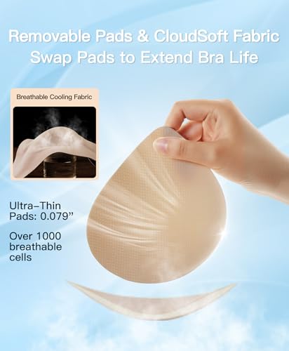 Image of Minimizer Bras for Women Full Coverage Wireless Plus Size Seamless Bralette Removable Pads Comfort 32A-42DD