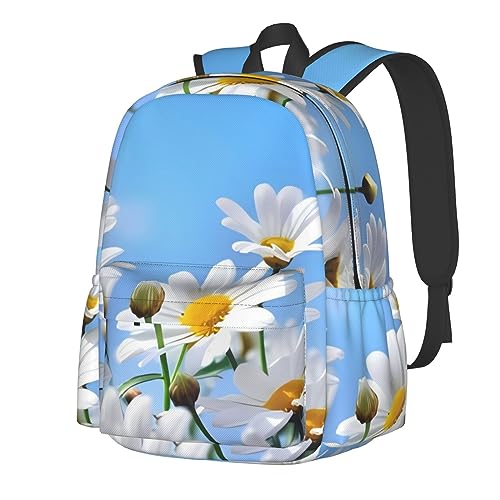 Sac à dos léger imperméable marguerites fini les affaires mouillées pour l'école