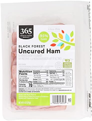 365 by Whole Foods Market, Ham Black Forest Ultra Thin Sliced, 6 Ounce