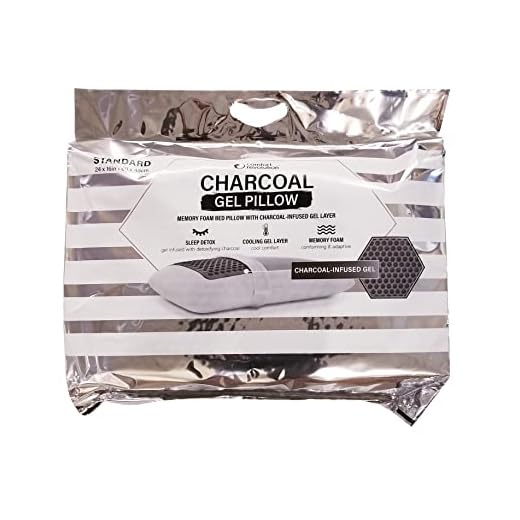 Comfort Revolution Charcoal-Infused Gel Memory Foam Bed Pillow Standard