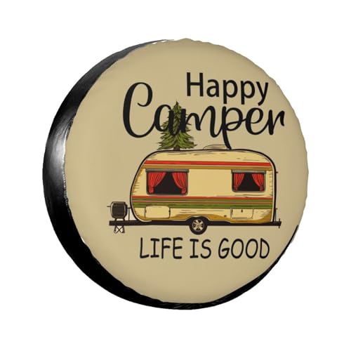 Happy Retro Camper Spare Tire Cover