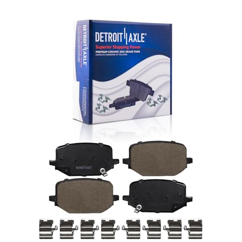 Image of Detroit Axle - Brake Kit for 2020-2025 Lincoln Aviator Disc Brake Rotors | Ceramic Brake Pads with Hardware 2021 2022 2023 2024 Replacement 13.58 inch inch Front and 13.78 inch inch Rear