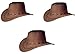 Produktbild Miobo Cowboy Hut Western Hut Cowgirl australien Texas Cowboy Hut Hüte Western für Damen Herren und Kinder (One size, 3x braun für Kinder)