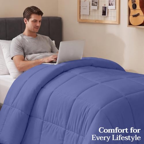 Image of Utopia Bedding Twin Comforter, Duvet Insert, Slate Blue, 64 x 88 Inches