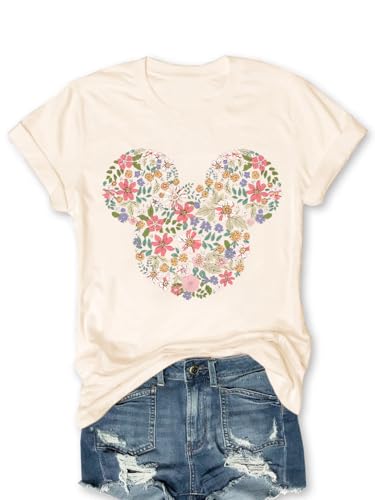 Image of Magic Kingdom Castle Shirt Holiday Short Sleeve Boho Clothes for Women