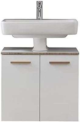 Pelipal Waschbeckenunterschrank Quickset 931 in Weiß Glanz, 60 cm breit | Waschbeckenschrank ohne Waschbecken mit 2 Türen