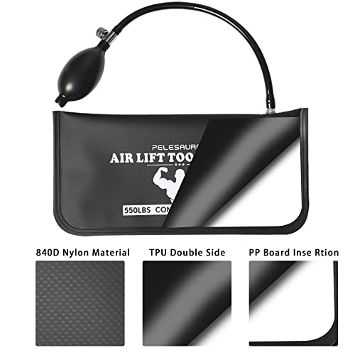 Pelesaurea Air Wedge Bag 2pcs, Inflatable Air Shim with Pry Bars, Commercial Grade Air Wedge Pump Kit by Pelesaurea - Image 2